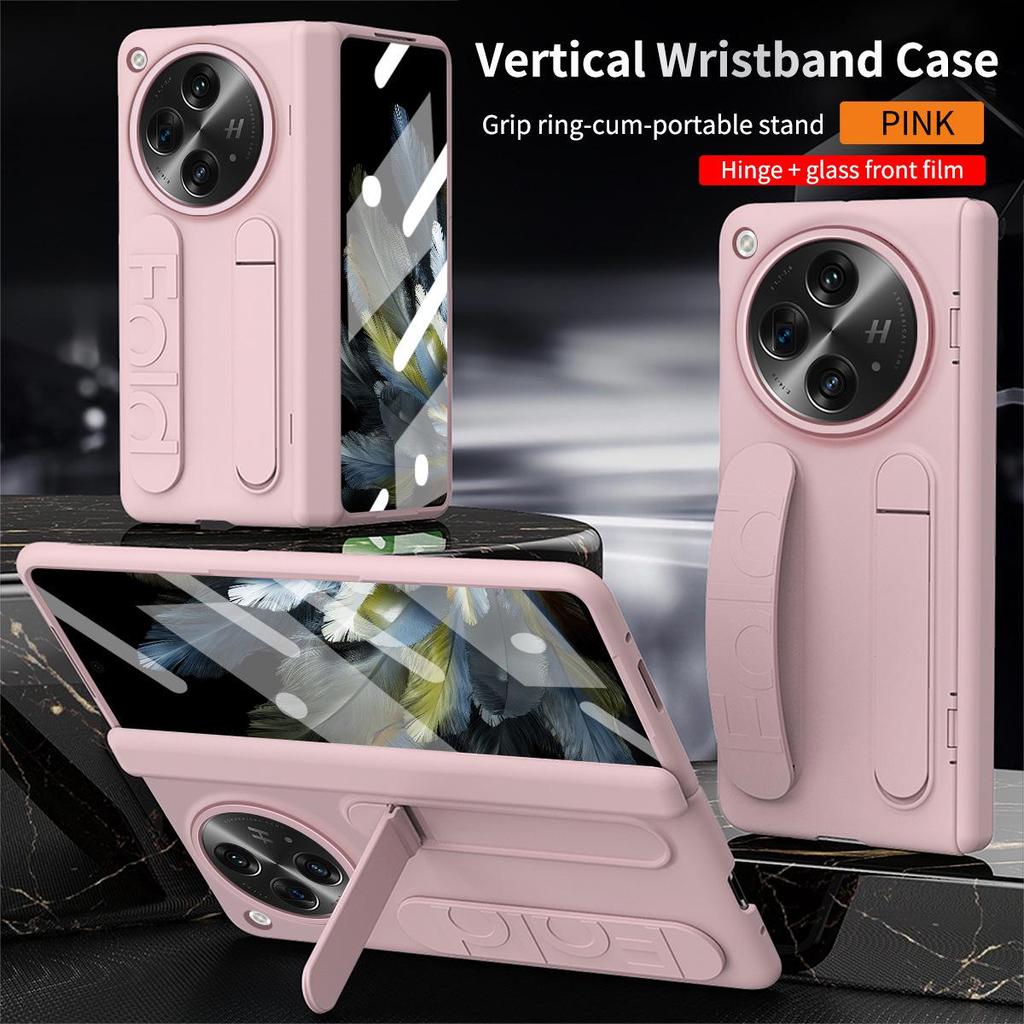 OnePlus Open Case: Full-Coverage Drop-Proof Design with Wrist Strap & Vertical Stand