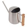 Watering Can 900ml Stainless Steel Long Spout Wooden Handle Elegant Flower Watering Pot for Garden