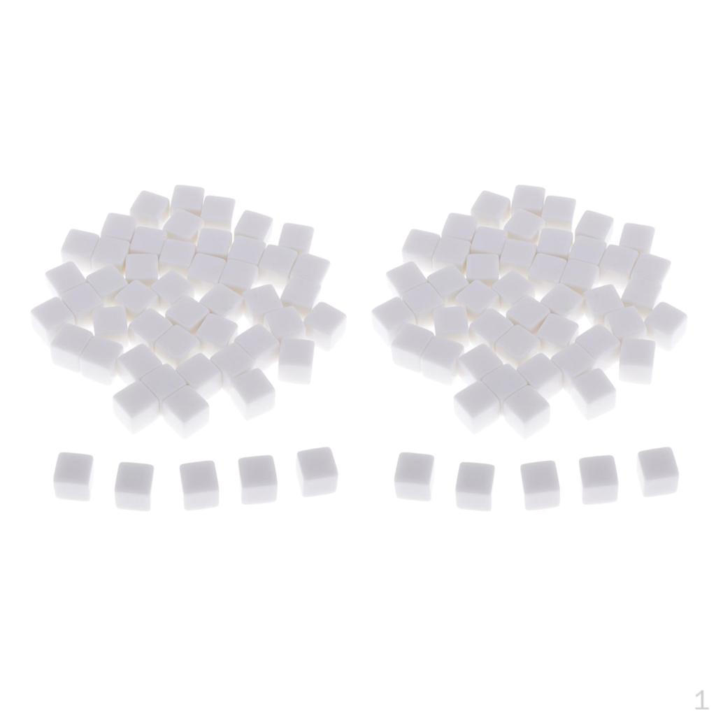 

100 штук D6 шестигранных RPG игровых подарок белый