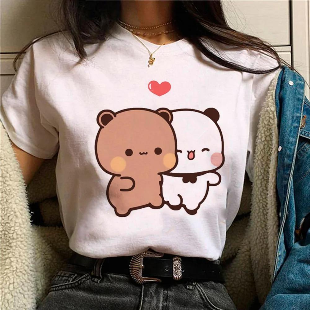 Bubu Dudu T-shirt Women Manga Designer Anime Top Girls Pattern Funny Clothes Womens Cute Casual T-shirt