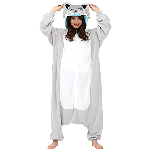 

SAZAC Silver Wolf Kigurumi - Комбинезон Onesie Костюм на Хэллоуин (Один размер)