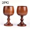 Handmade natural wooden classical wine glasses Eco-friendly round wine and tea cup Solid wood goblet Beverage utensils