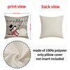 New Linen Cartoon Snowman Pillow Cover Christmas Decorative Sofa Cushion Linen Breathable Cushion Printed Cushion