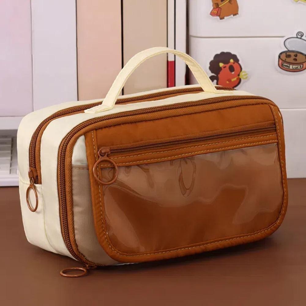 Multi Layers Pencil Bag Zipper Stationery Storage Bag Fashion Makeup Bag  Student