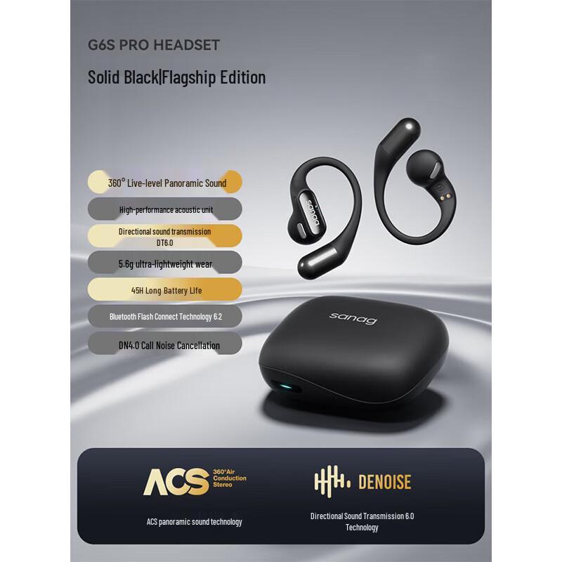 

Saina G6S Ear-Hook Open-Ear Sports Bluetooth Headphones