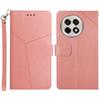 For OnePlus 13R 5G Case with Wrist Strap Y Shaped Lines Imprint Leather Phone Cover