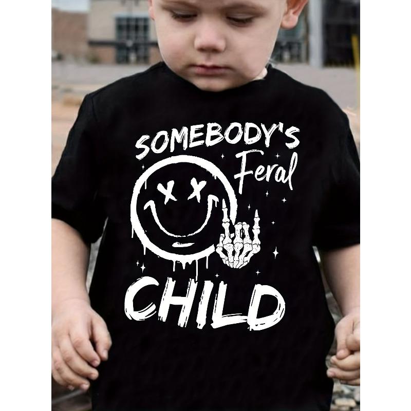 Европейские размеры Мальчишеская креативная футболка с принтом букв, универсальная с круглым вырезом и коротким рукавом для лета 164cm чёрный