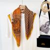 Spring Summer Women's Retro Personalized Horse Print Thin Square Scarf Japanese Korean Cross-border Fashionable High-end 70