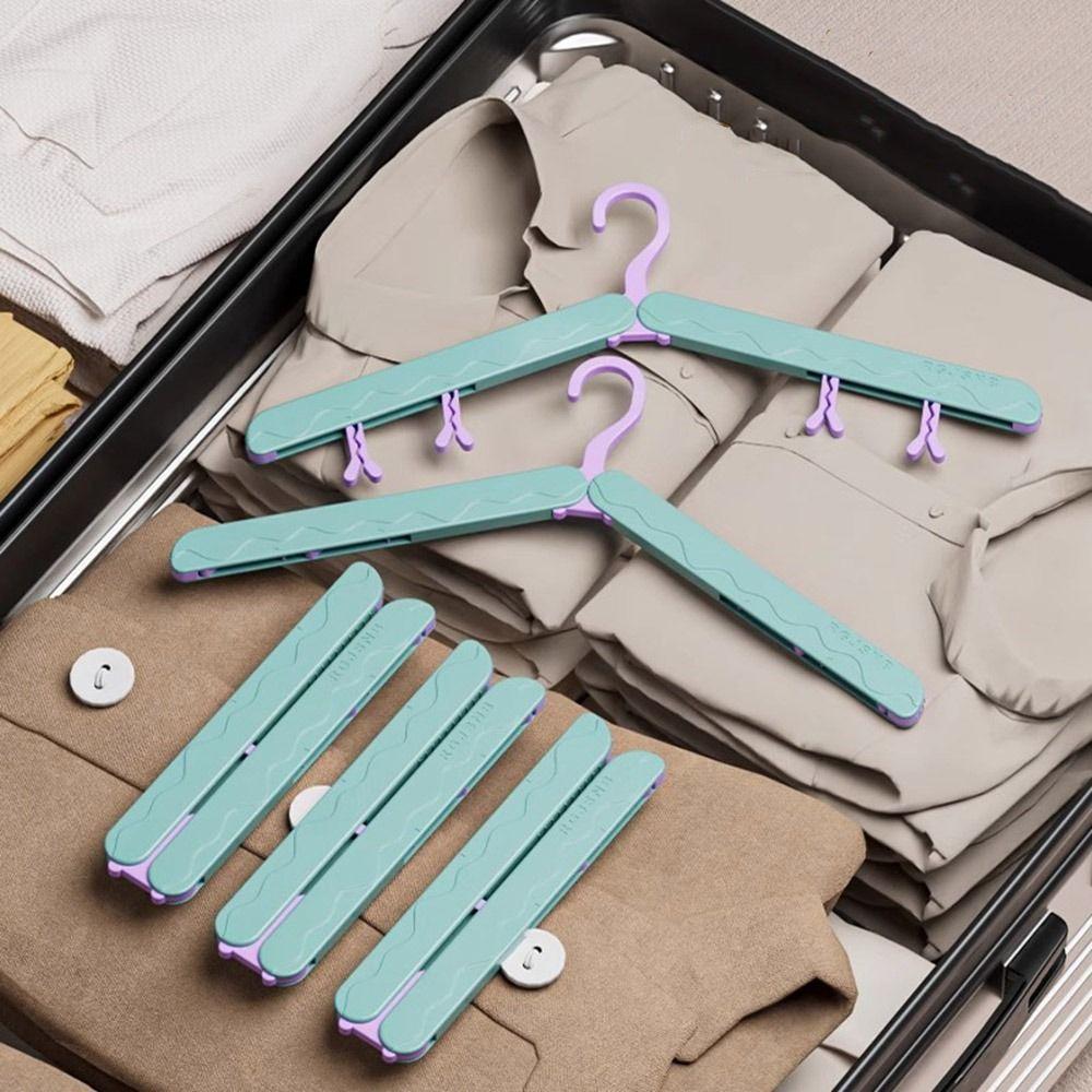 6Pcs Space Saving Foldable Travel Hangers Anti-Slip Clothing Storage Hangers  Wardrobe