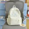 Women's Star Embroidered Backpack Junior Senior High School Schoolbag