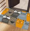 Tappetino d'ingresso adorabile gatto cartone animato, pattern gattino colorato, antiscivolo, assorbente, per porta d'ingresso, decorazione casa