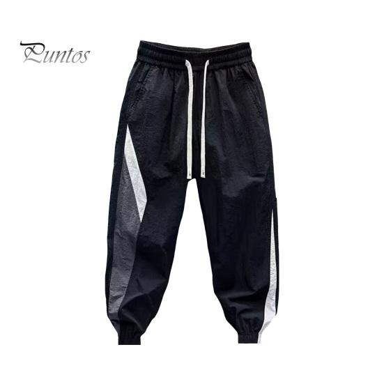 Ανδρικό Παντελόνι Χρωματικός Συνδυασμός Κορδόνι Ελαστική Μέση Με Λάστιχο Στον Αστράγαλο Φαρδύ Πλαϊνές Τσέπες Στυλ Cargo Καθημερινή Φορεσιά Εξωτερικού Χώρου Παντελόνι Χαρέμι