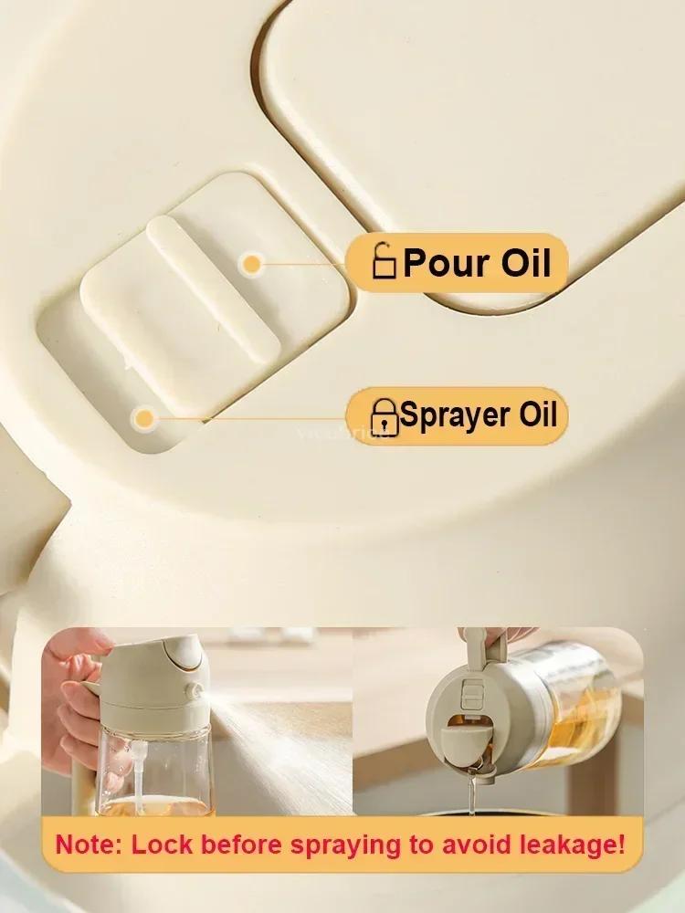 2 in 1 Olive Oil Sprayer Kitchen Oil Spray Bottle Olive Acid Sprayer Oil Mouth for Cooking BBQ Baking OilsDispenser Accessories