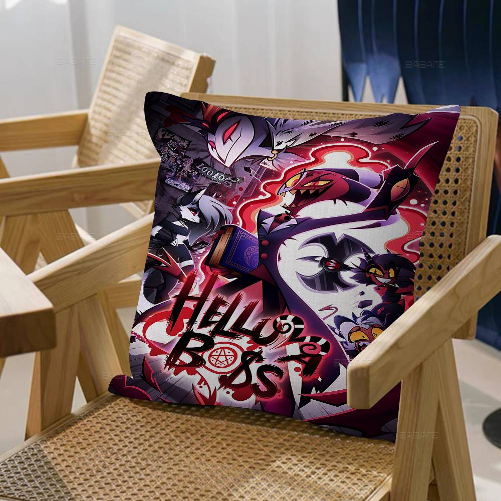Cartoon H-Hazbin H-Hotels Pillow Gifts Home Office Furnishings Bedroom Sofa Car Cushion Cover Case 45x45cm