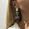 Vintage Metal Pendant Flower Earrings for Women Vacation Stages and Music Festivals Fashion Ethnic Daisy Drop Ear Jewelry Hot Sale Party Gift