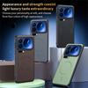 For Xiaomi 17 Pro Magnetic Case Leather Coated TPU + PC Phone Cover