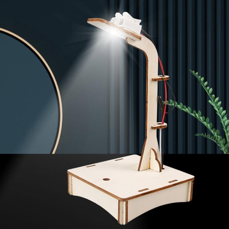 Hands On Physics Learning Set Wooden Assembly Voice Operated Desk Lamp For School And Home Encouraging Imagination