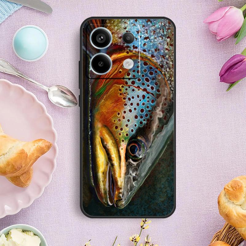 Forellen-Fischerei-Hülle Für Xiaomi Redmi Note 14 13 9 10 11 12 Pro 12S Hülle Für Redmi 15C 15 13C 12C 14C 10C