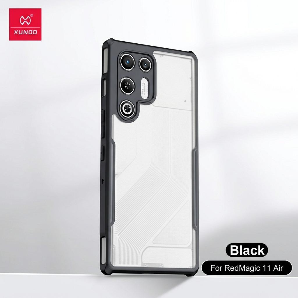 XUNDD For ZTE nubia RedMagic 11 Air Case Luxury Casing Airbag Shockproof Bumper Protective Cases Matte Transparent Back Cover For ZTE nubia RedMagic 11 Air чёрный