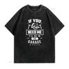 I Ll Be In the Garage T Shirt Black Vintage Washed Top For Everyday Wear Stylish Slightly Casual Streetwear Stretched Graphic