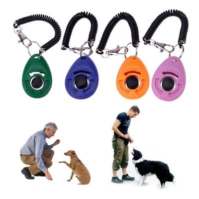 Hundetraining Clicker Haustier Katze Kunststoff Neu Hunde Clicker Trainer Hilfswerkzeuge Verstellbare Handgelenkschlaufe Ton Schlüsselanhänger Hundezubehör