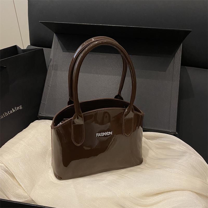 

Handheld Shell Bag - Fashionable, Versatile, Simple, Single-shoulder Crossbody Handbag кавовий