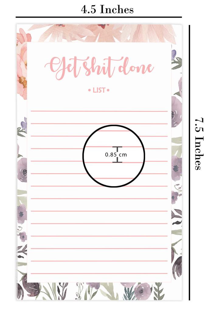 Inkdotpot Dagsplanleggerliste Notatblokk Notatblokk, Udatert gjøremålsliste Avrivningsblokk - 4,5 x 7,5 tommer (50 ark) Arrangør