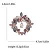 Korean Style Crystal Wreath Brooch for Coats and Suits