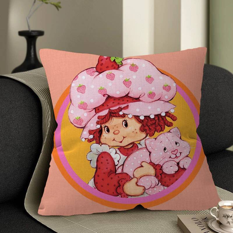 

Cartoon Strawberry Shortcake Cushion Cover Pillowcase Upholstery Sofa Throw Pillow Home Decor Pillowcas 30x30 cm