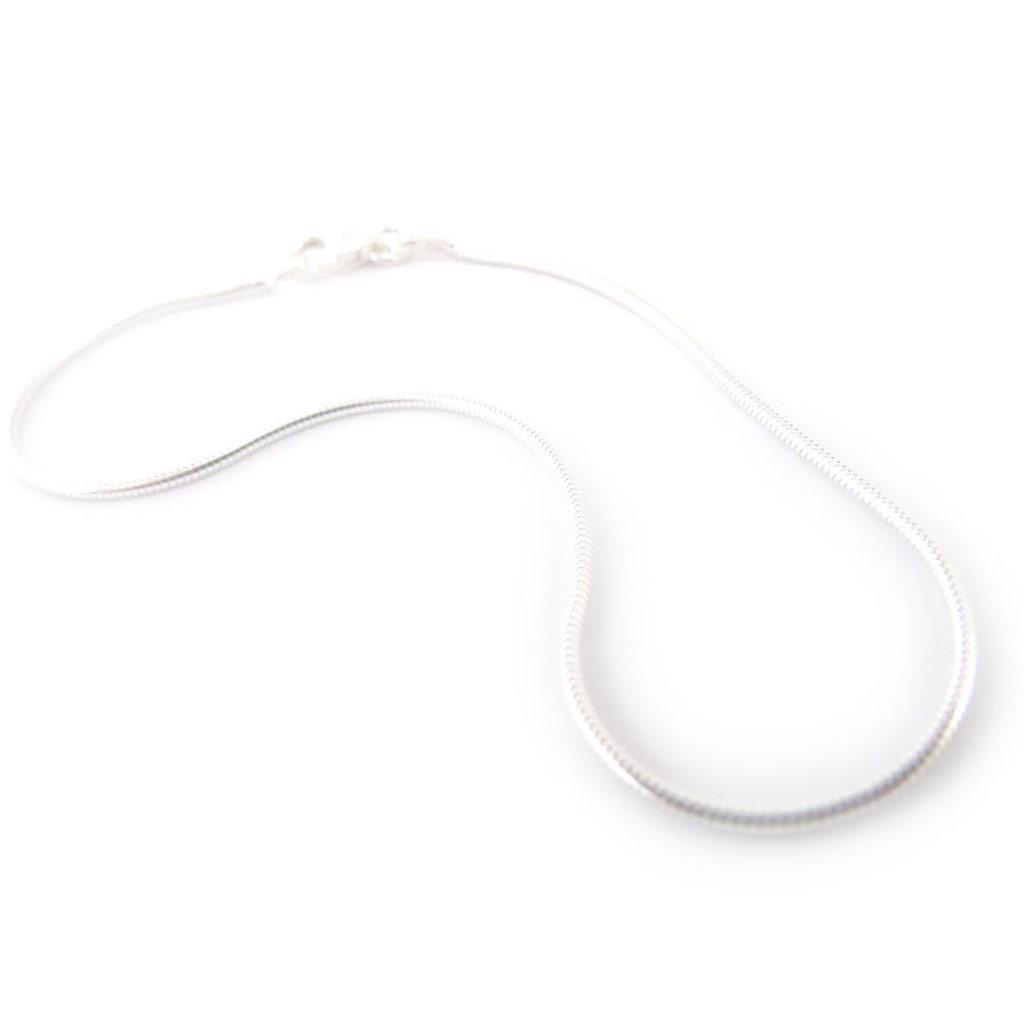 Les Trésors De Lily [C7440] - Silver 'Snake' Silver Bracelet - 18 Cm 1 Mm