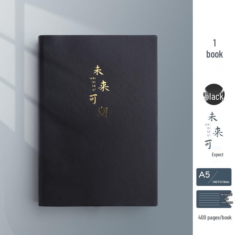 Soft Leather Business Notebook for Meetings & Notes - Thickened Cover