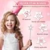 24Pcs Princess Wand Glitter Fairy Wand Angel Star Sticks Crown Magical Sticks Party Costume Wands for Birthday and Cosplay Party