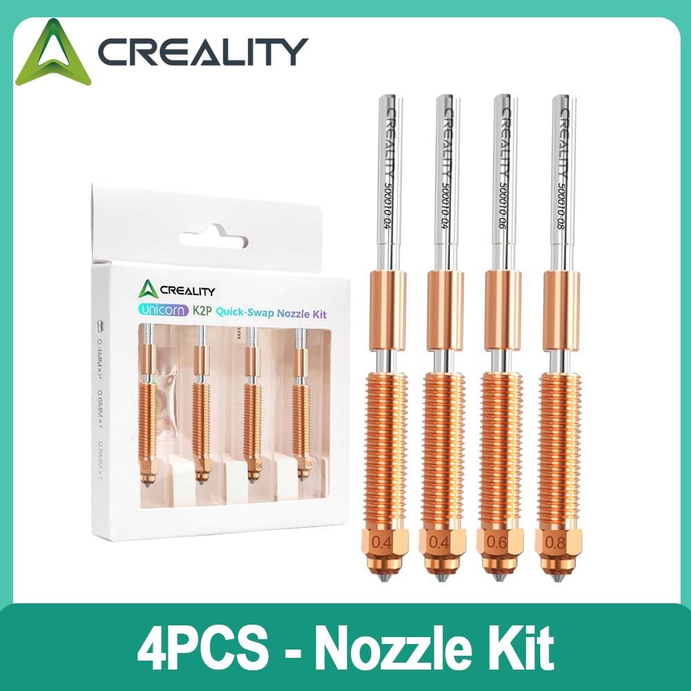 Creality 'Unicorn' K2 Plus Quick-Swap Nozzle Kit 0.4mm/0.6mm/0.8mm All-metal Integrated Nozzle for Creality K2/K2 Pro 3D Printer