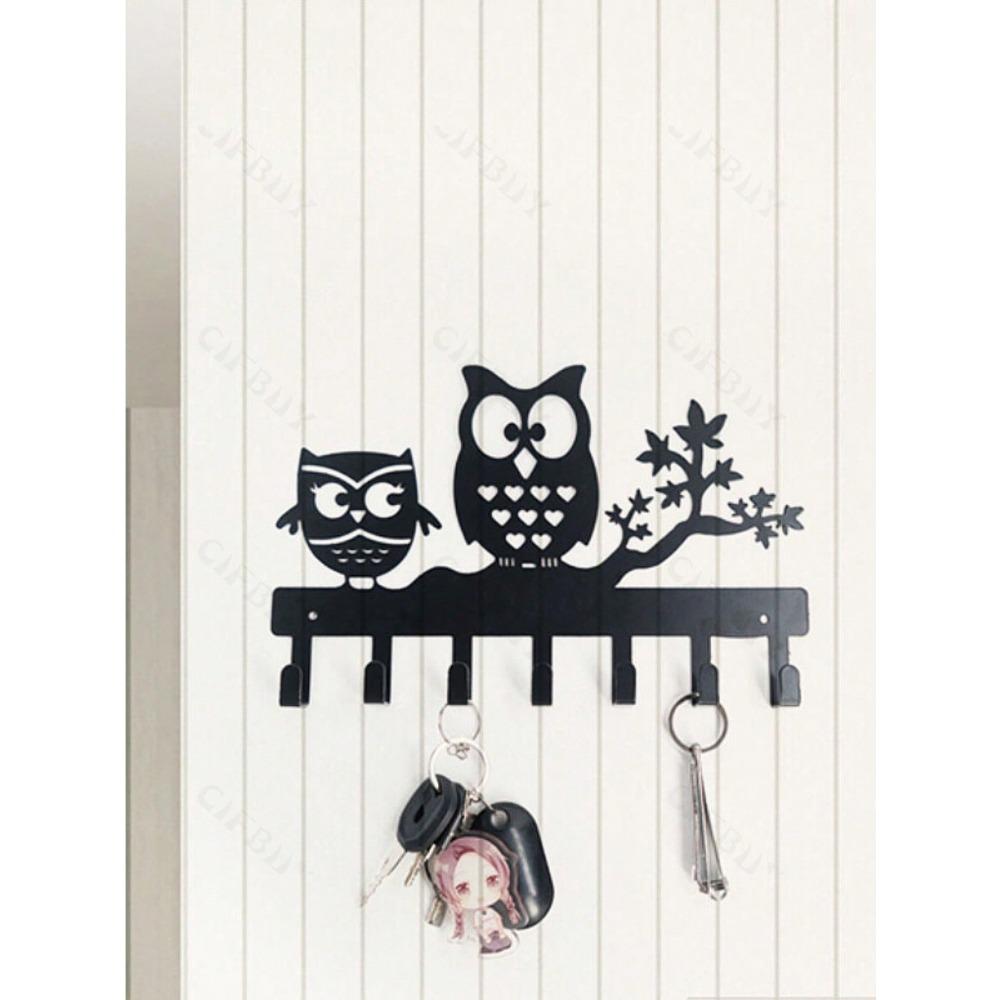 

Black Metal Bird Shaped Kitchen Hooks, Decorative Organizer Hangers for Cookware, Space Saving Wall Mounted Rack TY2984-03