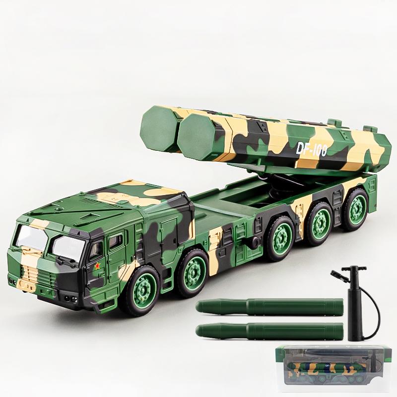 1:50 Dongfeng Missile Carrier Julang Missile Launcher Alloy Metal Diecast Model Car Home Trendy Toys Ornaments Holiday Gifts Boy