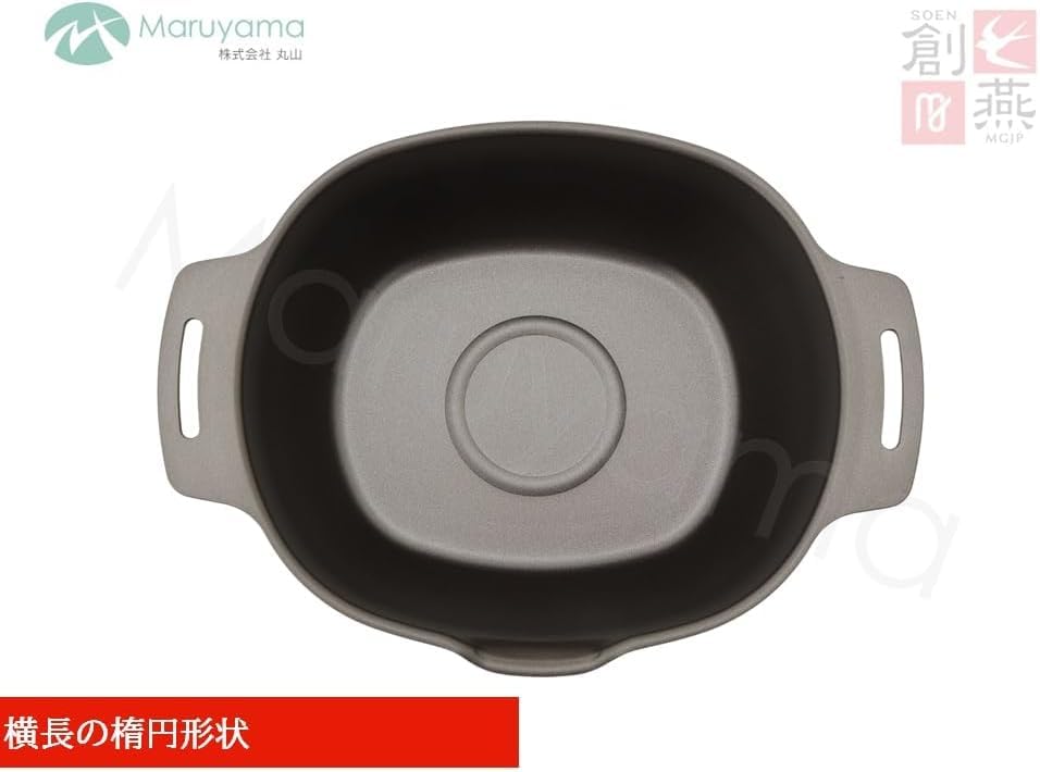 Maruyama Giken SOEN MGJP Deep Fryer IH and Gas Stove Oval for Tempura and Deep Made In Japan SE-69, Compatible, Shape, Spout, Seamless, Frying,