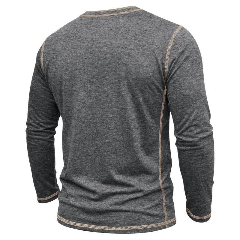 Men's Retro Long Sleeve T-Shirt Casual Soft Basic Tee for Daily Streetwear Outdoor Breathable Spring Autumn Tops