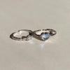 Chic Copper Adjustable Heart Design Moonstone Zirconia Ring For Stylish Women