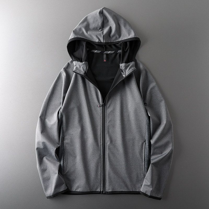 Export Tail Single Cut Label Single Layer Outdoor Jacket Coat Men s Spring & Fall Thin Sports Trench Coat Export Original Single Men s Clothing Jacket Dark gray XL