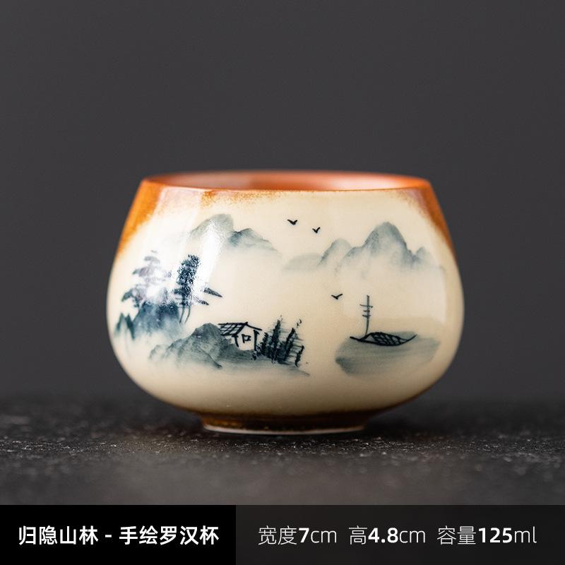 

NEW Ceramic Hand-painted Tasting Wood-fired Glaze Small Bowl Special for Drinking Tea Single High-end Master Cup
