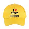 I Love Hot Dogs Woman Man Summer Baseball Cap Adjustable with Curved Brim Duckbill Cap Protection Sun Hats