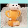 Creative Cow Shape Plush Toy With Shark Cup Design For Kids And Adults
