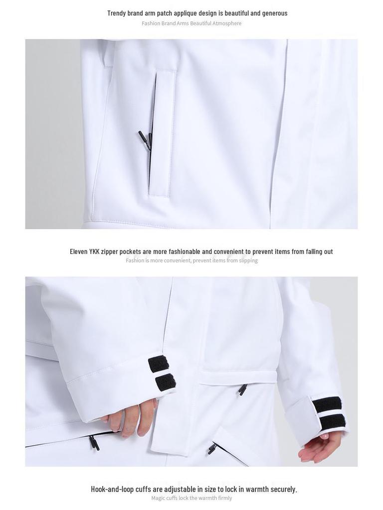 Windproof Waterproof One-Piece Ski Suit: Women's & Men's Thick Warm Outdoor Gear