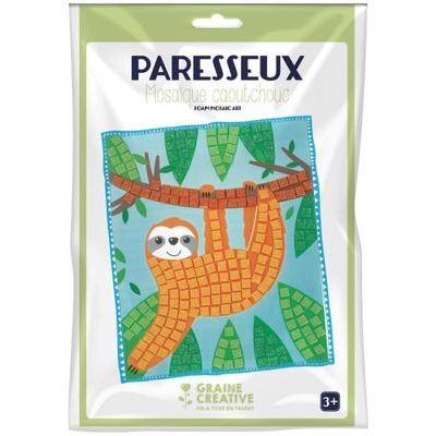 Kit créatif Mosaïque - GRAINE CRÉATIVE - Paresseux - 17 x 20,5 cm - Pour enfants à partir de 3 ans - Mixte