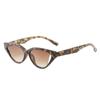 SO&EI Fashion Cat Eye Hollow Women Sunglasses Vintage Leopard Tea Shades UV400 Trending Men Sun Glasses