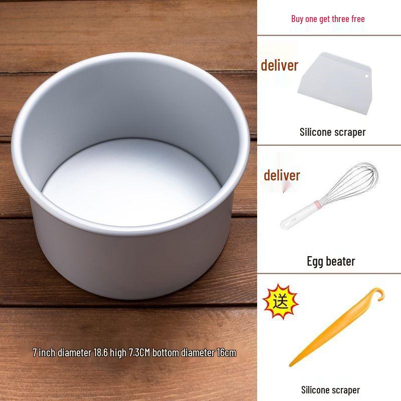 Aluminum Alloy Non-Stick Baking Pan with Removable Bottom for Chiffon Cakes and Mousse