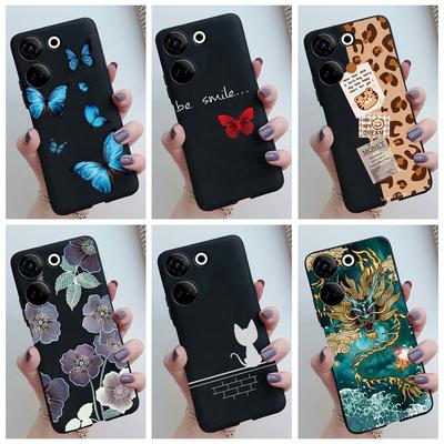 For Tecno Camon 20 Case Cover CK6 Soft Silicone Black Phone Shel for Camon 20 Pro 20pro CK7n Cases Camon20 Pro Fashion Funda