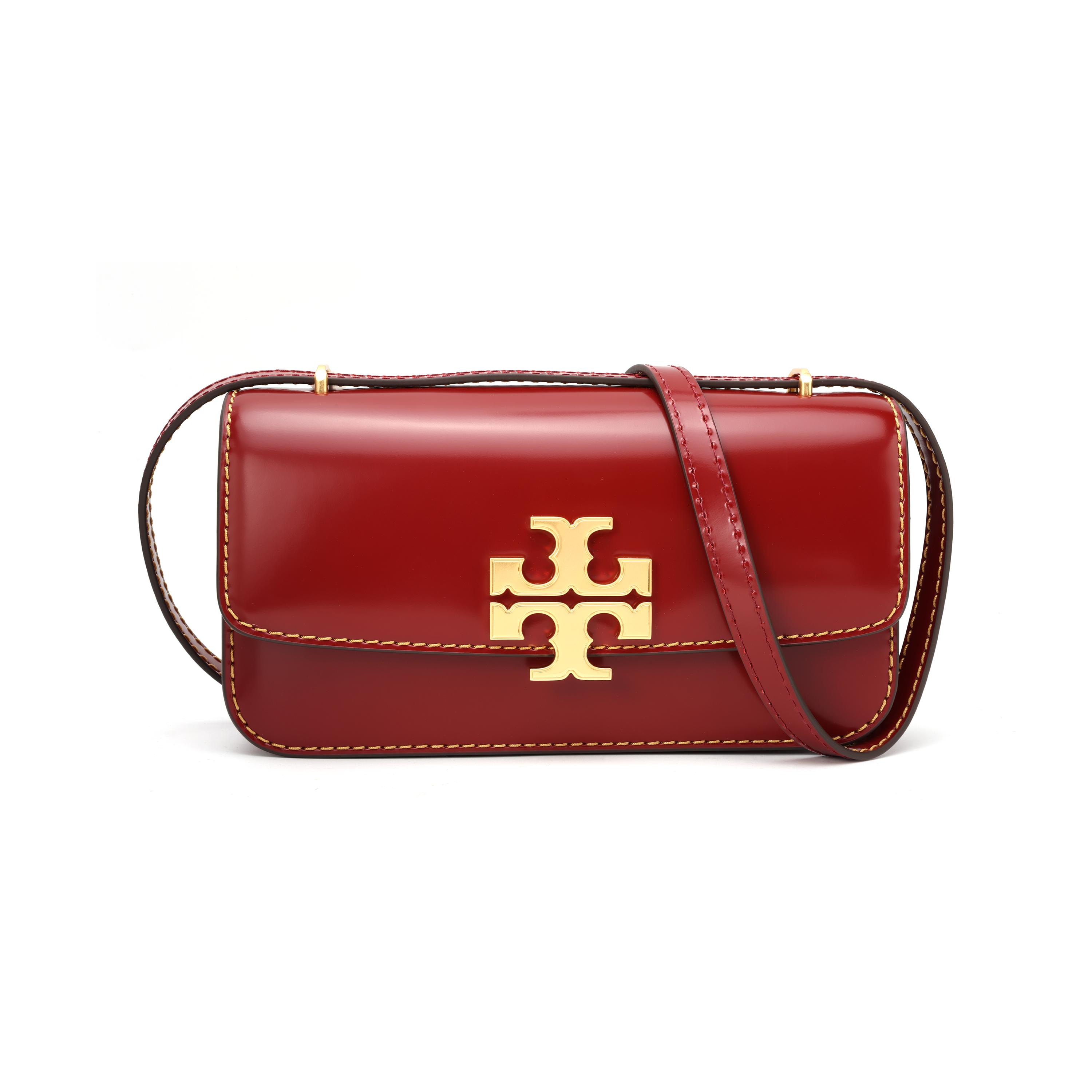 

Tory Burch Eleanor Gold Double T Logo Commuter Style Horizontal Flap Leather Envelope Shoulder Bag Small Women Bags Brick-Red 155508-600 Basic Set (Bag+Dust Bag)