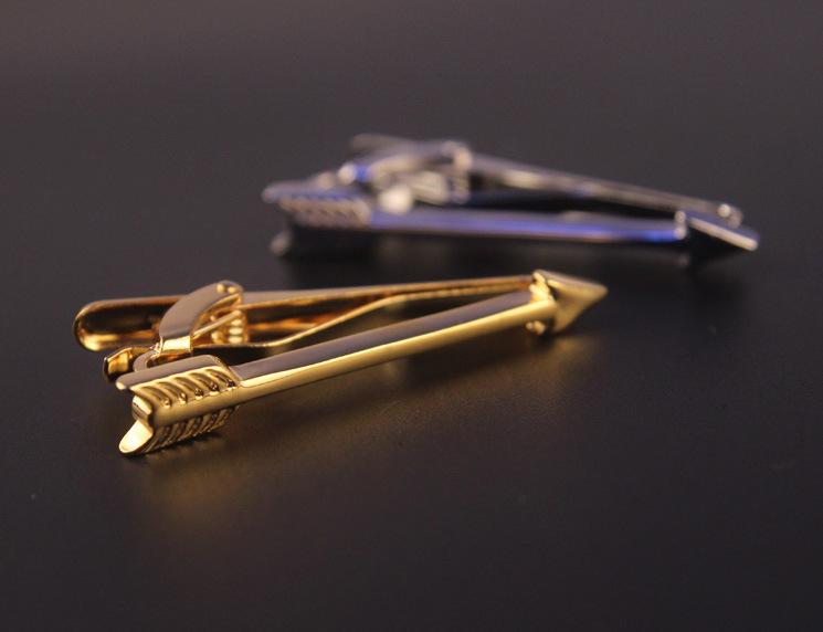 Men's Stylish Silver & Gold Tie Clip Set - Modern, Sleek Designs