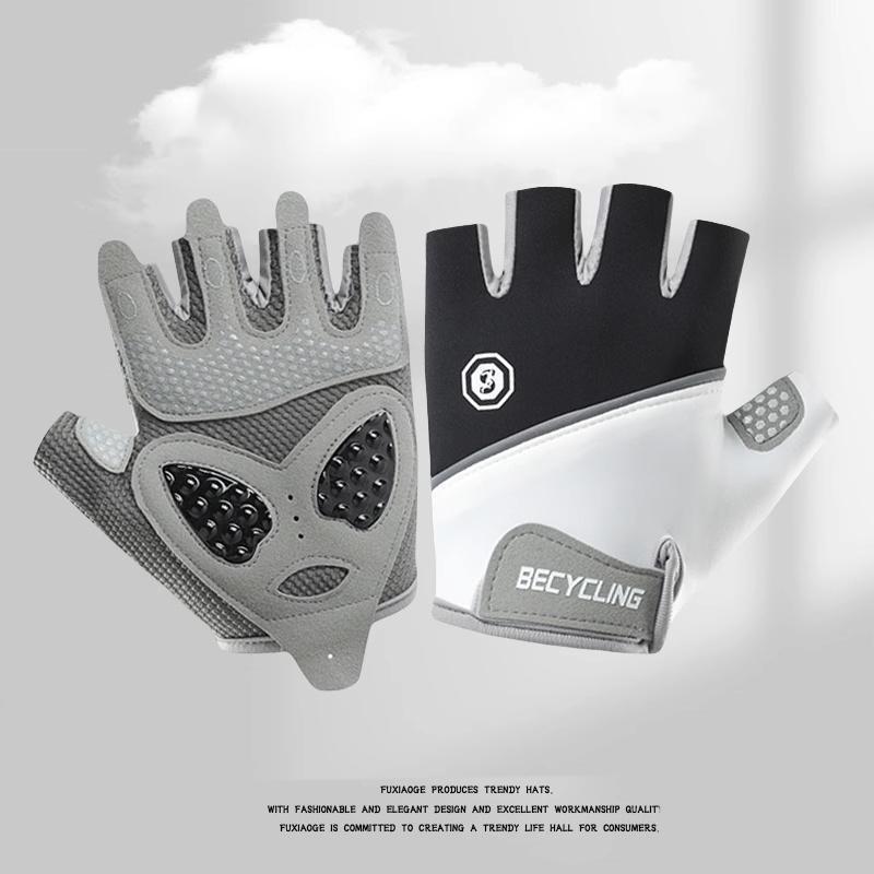 Ademende Mesh Halve Vinger Fitnesshandschoenen voor Mannen & Vrouwen - Antislip, Anti-Eelt, Ideaal voor Gym, Yoga, Fietsen en Sport